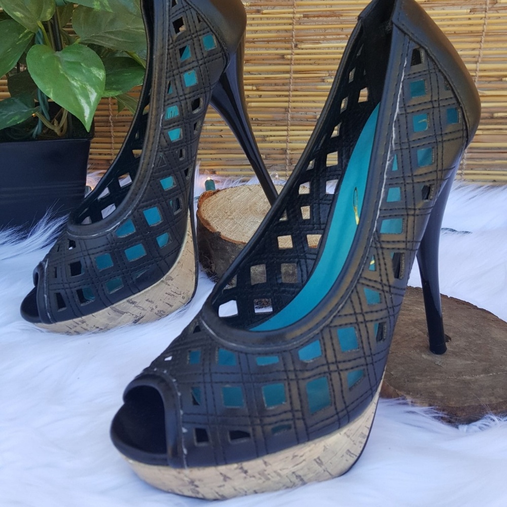 4in Black High Heel Casual Sexy Net Stiletto
